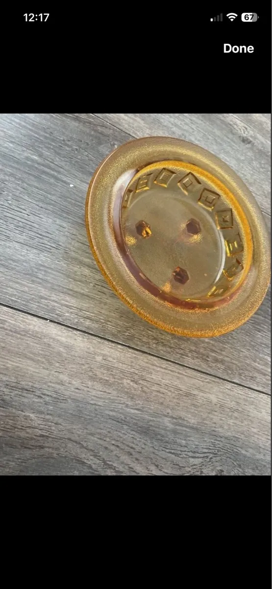 Vintage glass bowl collector item mid century - Image 1