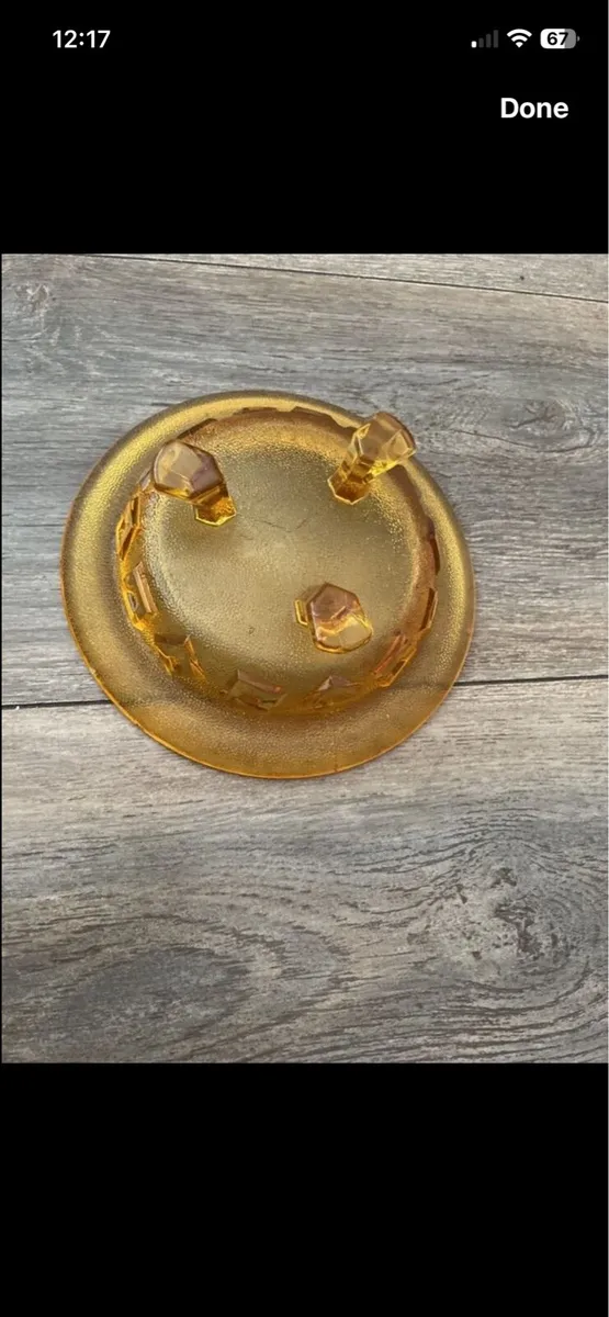Vintage glass bowl collector item mid century - Image 2