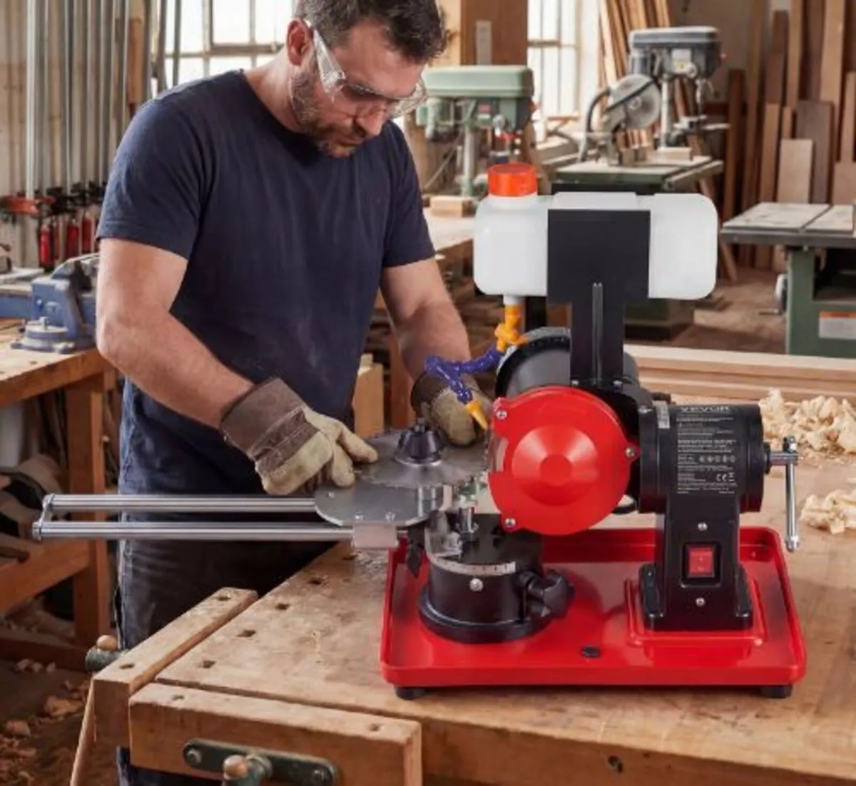 Circular Saw Blade Sharpener with Water Tank - Image 2
