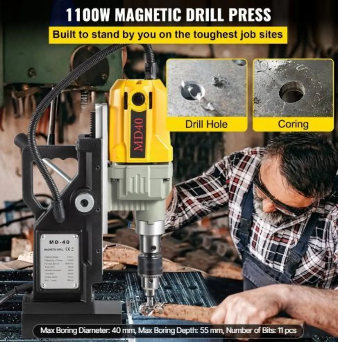 Magnetic Drill, 1100W - Image 2