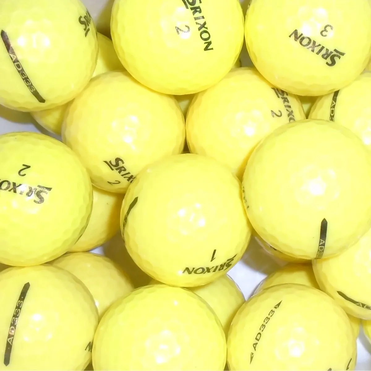 Srixon AD333 Yellow Lake Golf Balls - 20 Balls