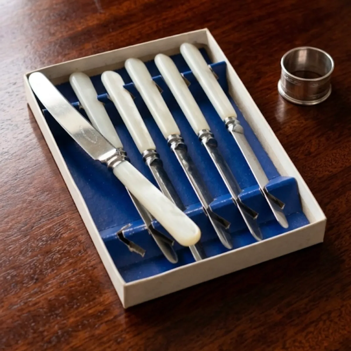 Antique Stainless Steel Butter Knifes Set - Image 1