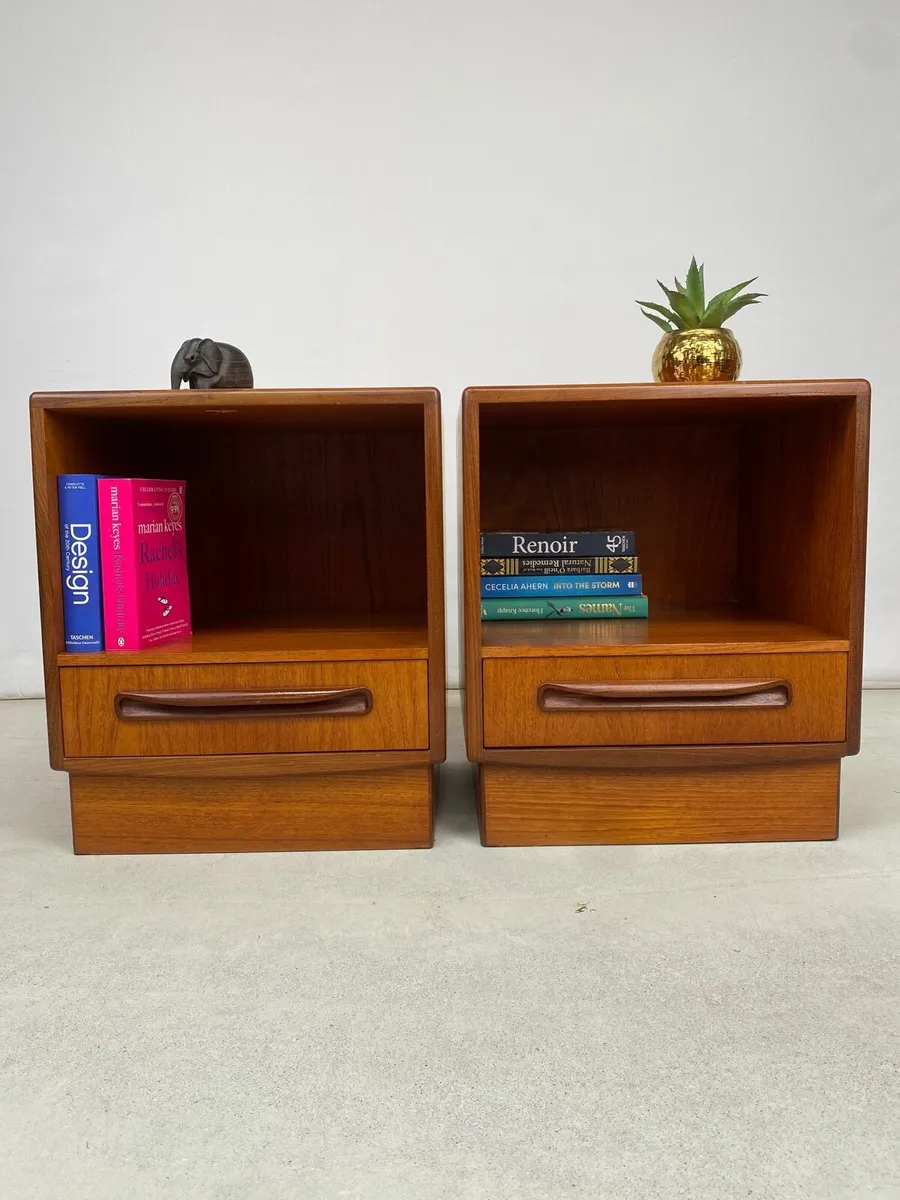Rare Pair of Mid Century G Plan Bedside Cabinets - Image 1