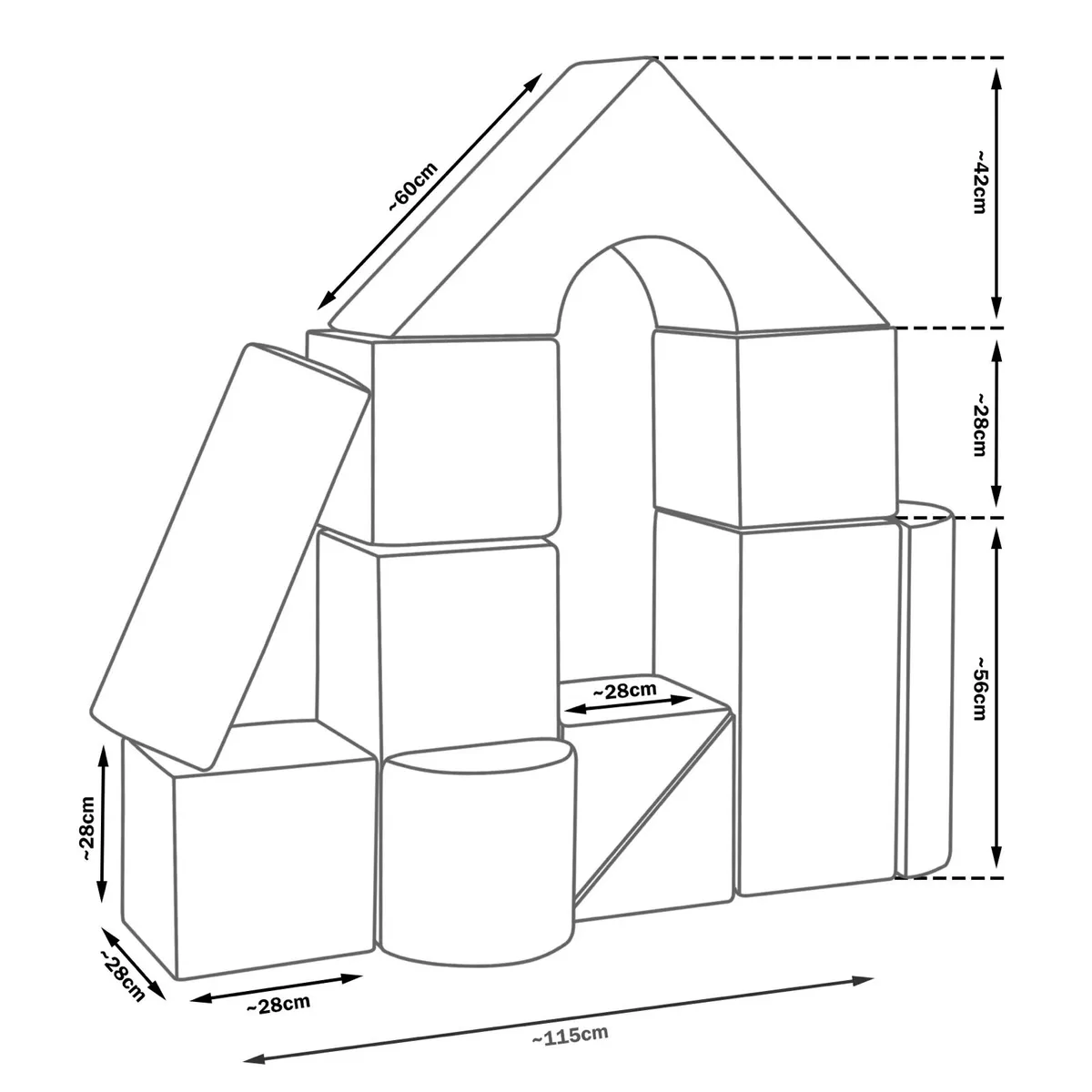 Velinda 15 Large Foam Building Blocks - Image 4