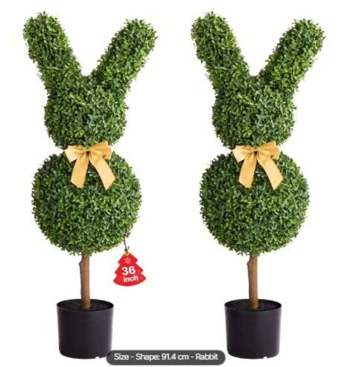 Artificial Topiary Bunny-Shape Boxwood Ball - Image 4