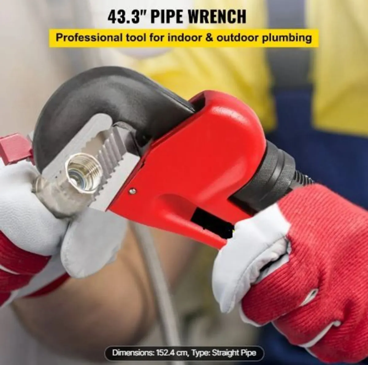 Pipe Wrench, 51 inch, Heavy Duty Cast Iron - Image 4