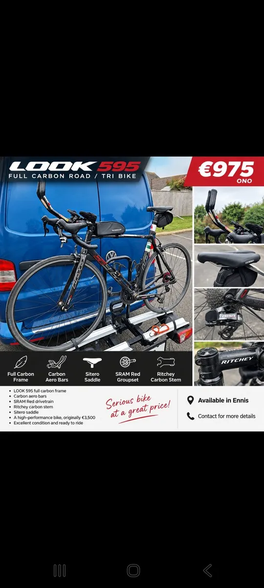 Look 595 LOOK 595 Full Carbon Road / Triathlon Bik - Image 1
