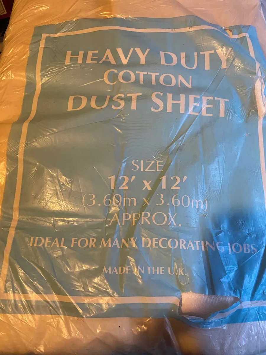 12 x 12 heavy duty Dust sheets - Image 1