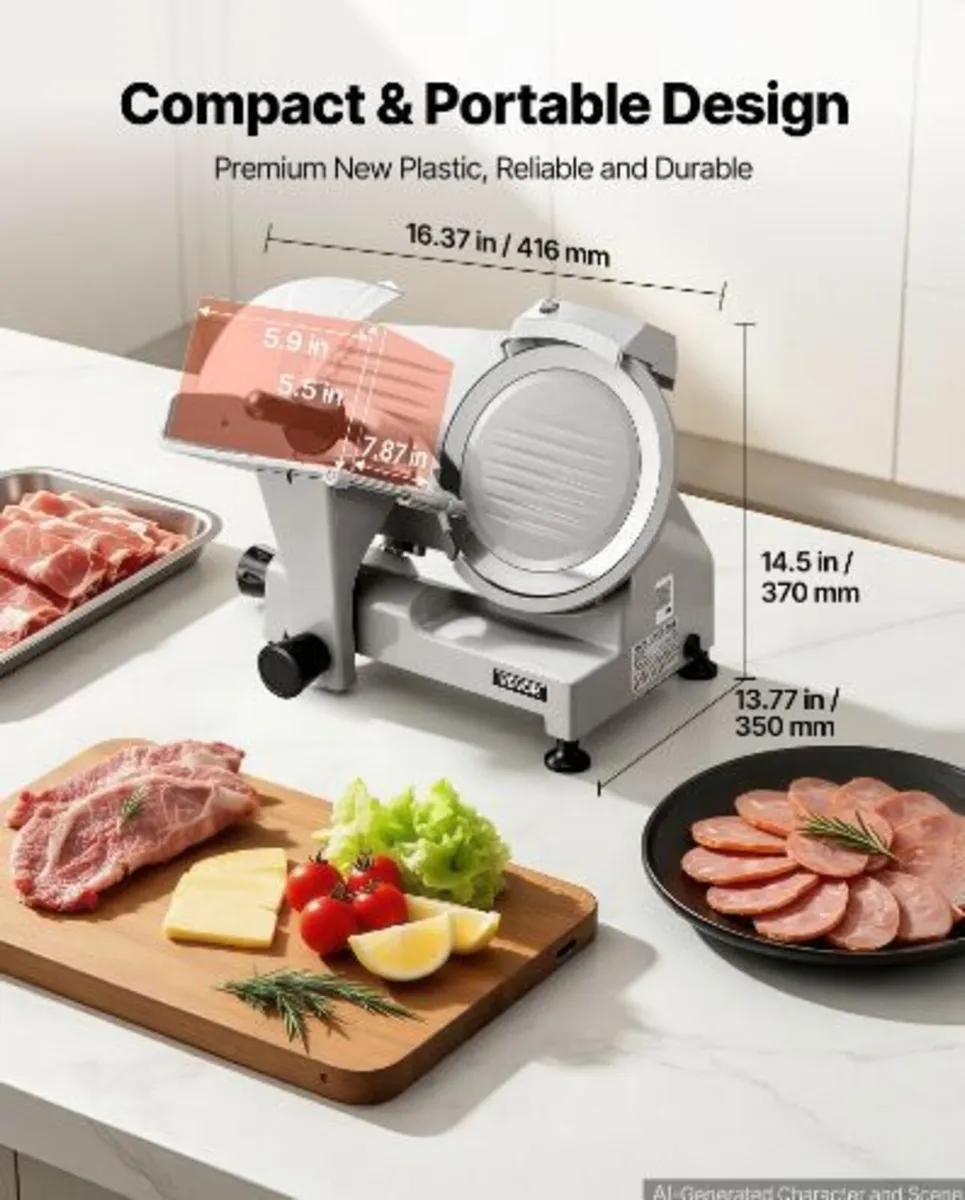 Commercial Meat Slicer 300W Electric Cutter 22cm - Image 1