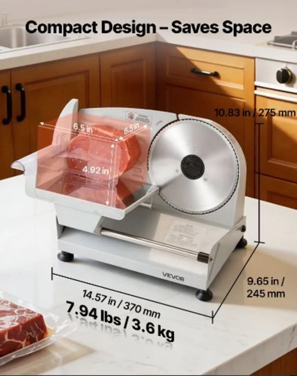 Meat Slicer, Electric Deli Slicer with 190mm - Image 4