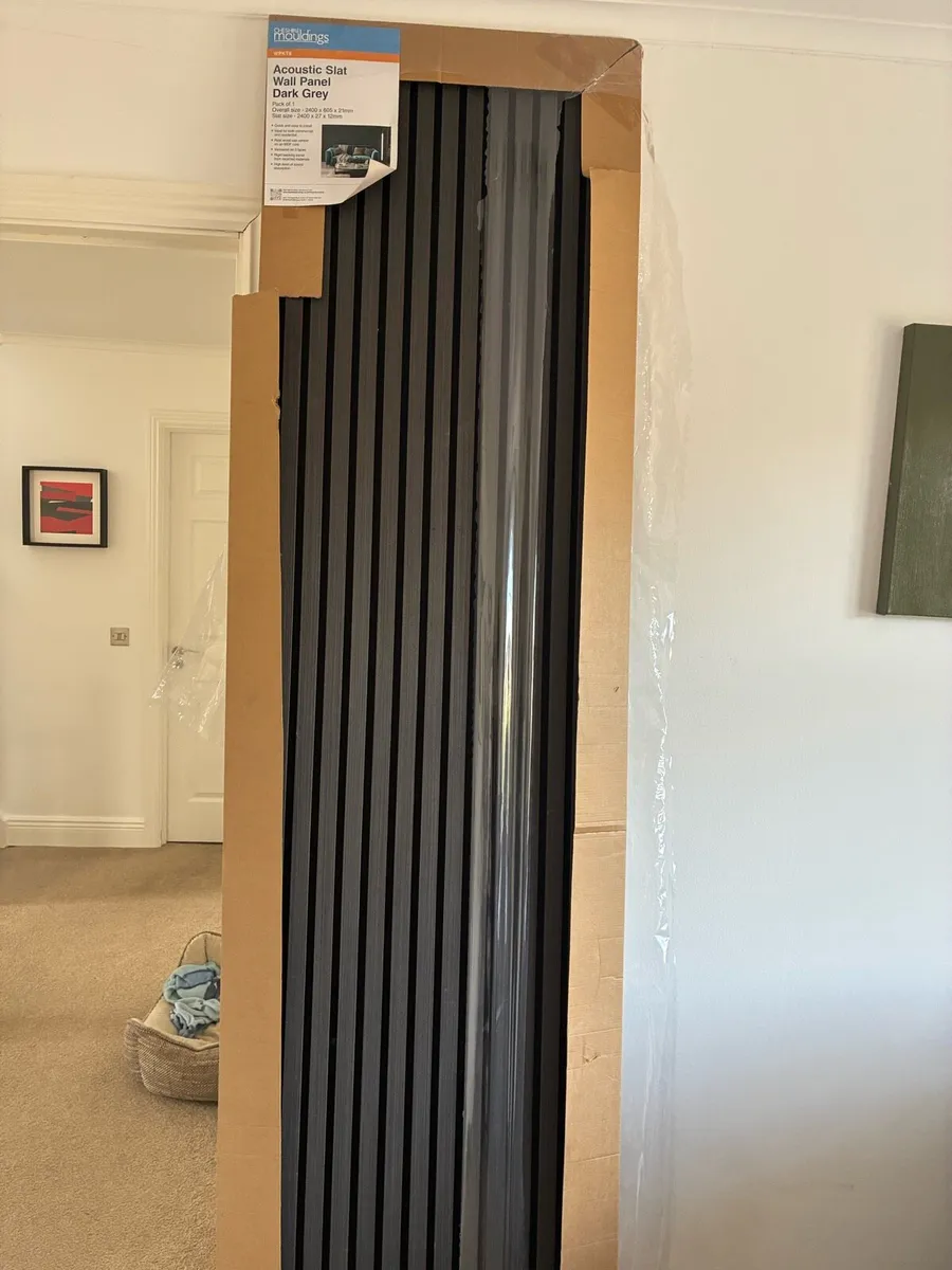 Dark grey acoustic wall panel - Image 1
