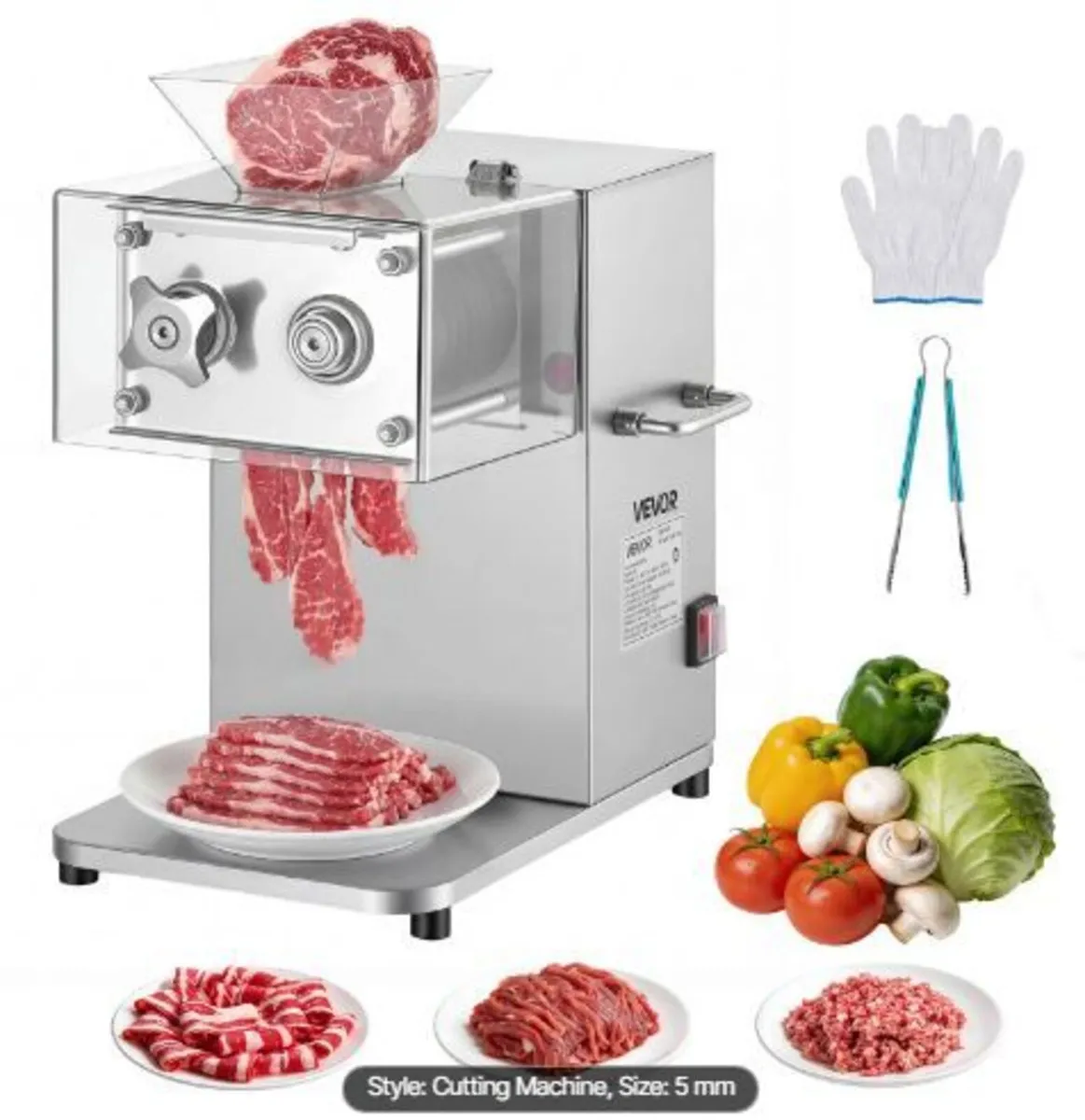 Meat Cutting Machine, 850W Commercial Slicer - Image 4