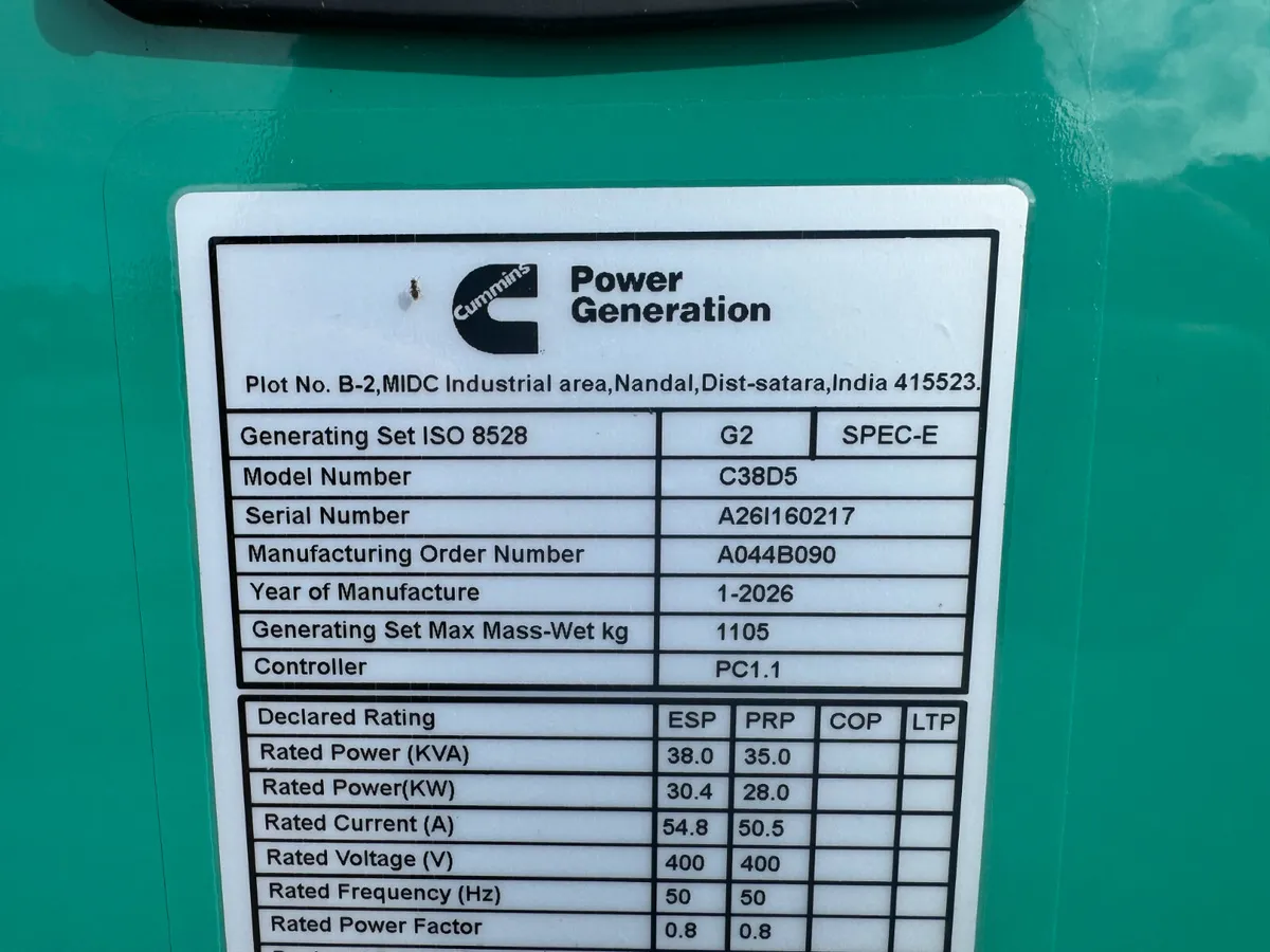 New Cummins 25kVA Single Phase Diesel Generator - Image 4