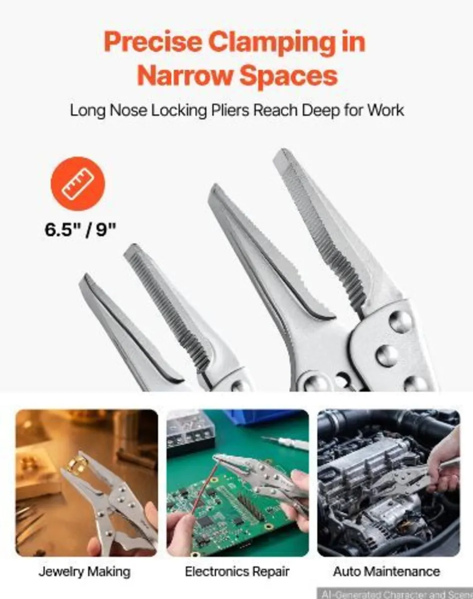 Locking Pliers Set 5-Piece Pliers Tool Set - Image 2