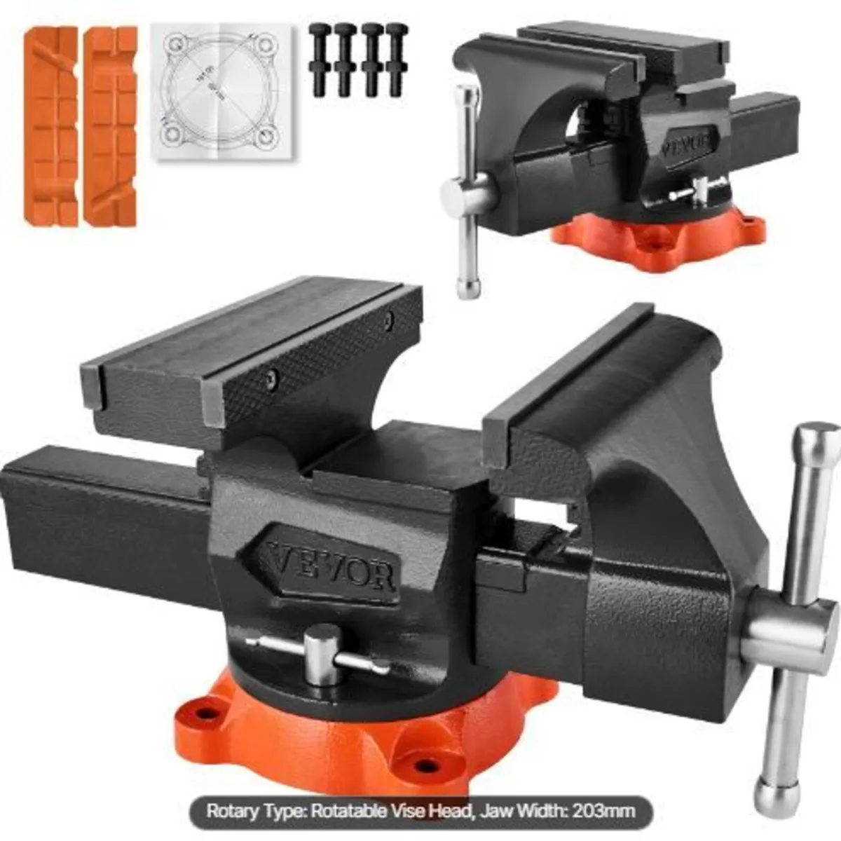 Bench Vise, 203 mm(8") Jaw Width, 203 mm(8" - Image 1