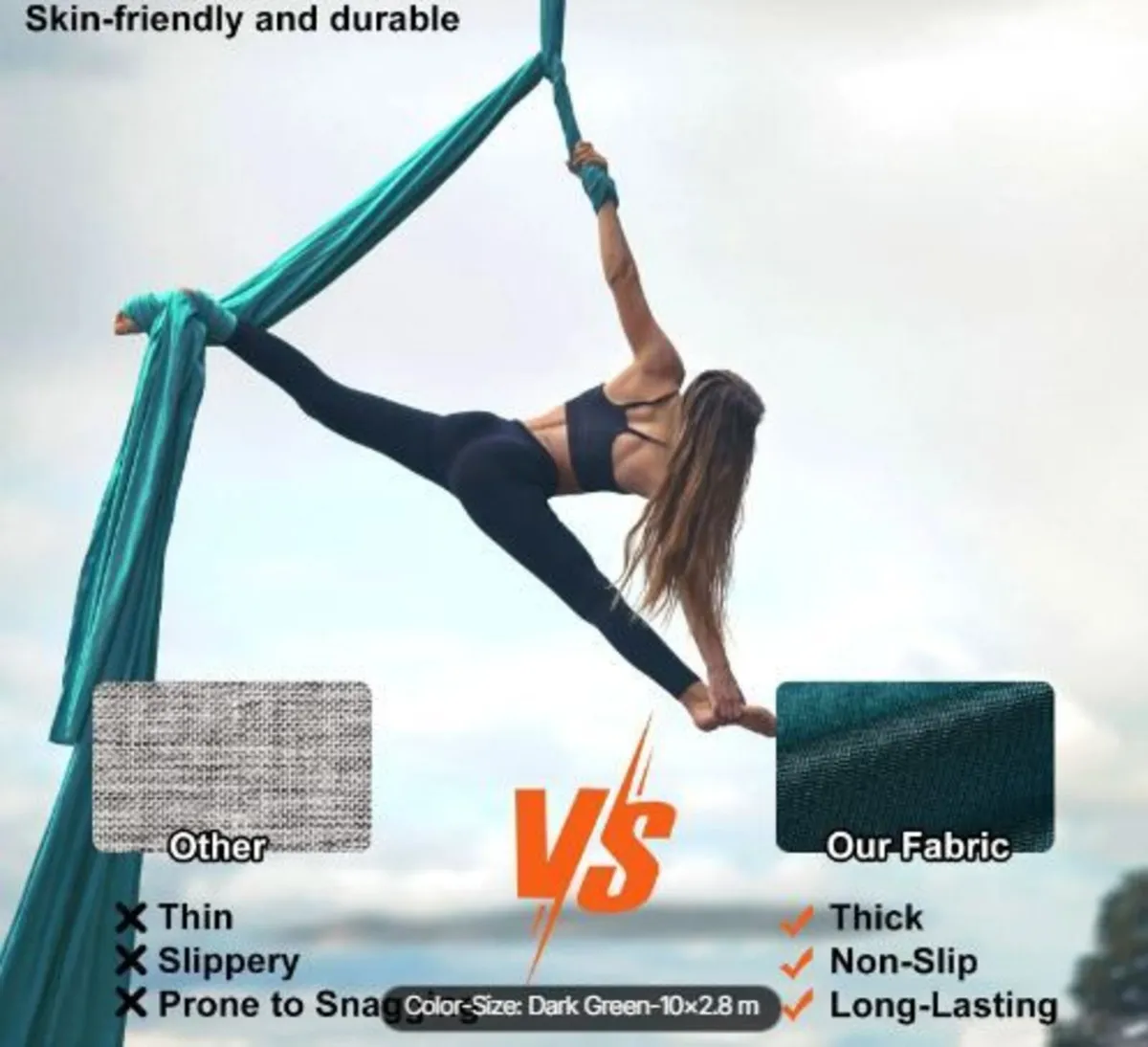 Aerial Silk & Yoga Swing, 11 Yards - Image 4