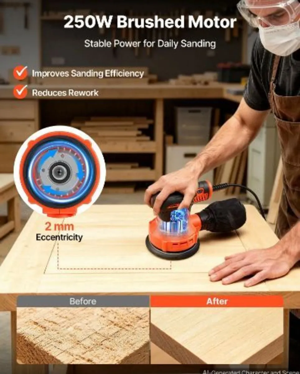 127mm Random Orbital Sander 250W - Image 4
