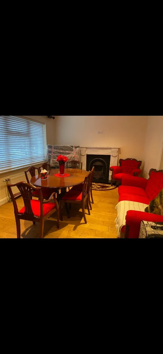 Mahogany table chairs, sofa armchairs,  sideboard - Image 1