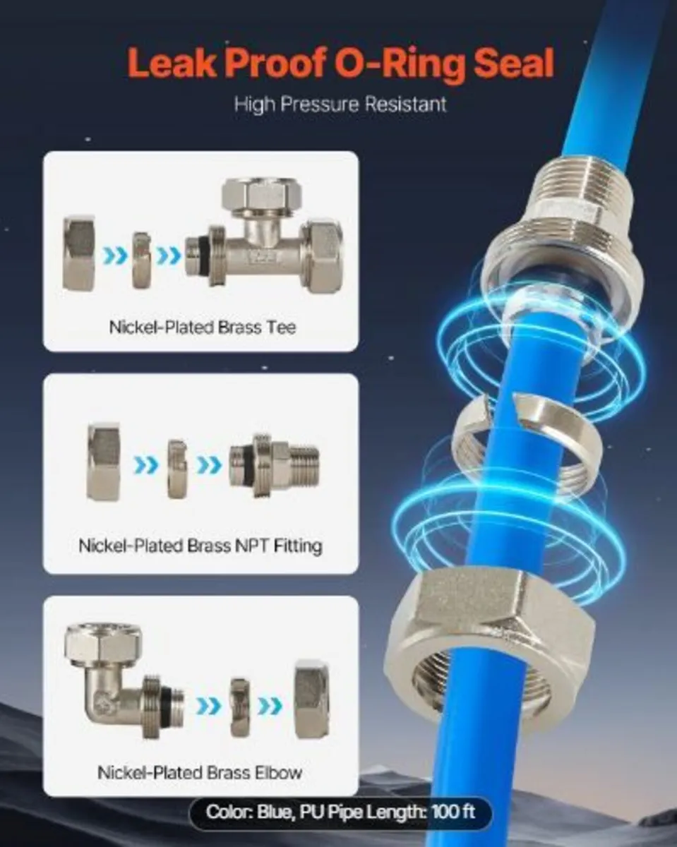 Air Compressor Line Kit, 100FT - Image 4