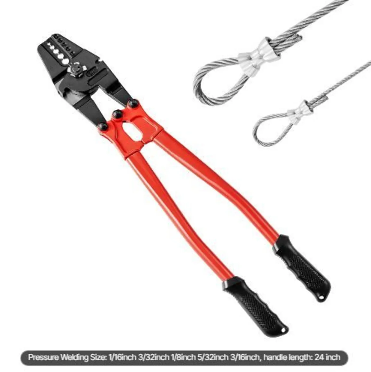 24 Inch Hand Swager Crimper 5 Cavity 1/16 to 3/16 - Image 1