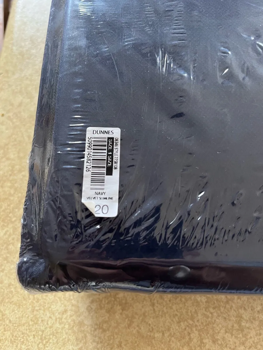 Dunnes Stores Foldable Velvet Storage Ottoman - Image 3