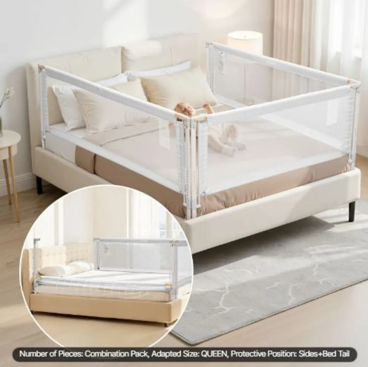 3 Piece Toddler Bed Rail - Image 1