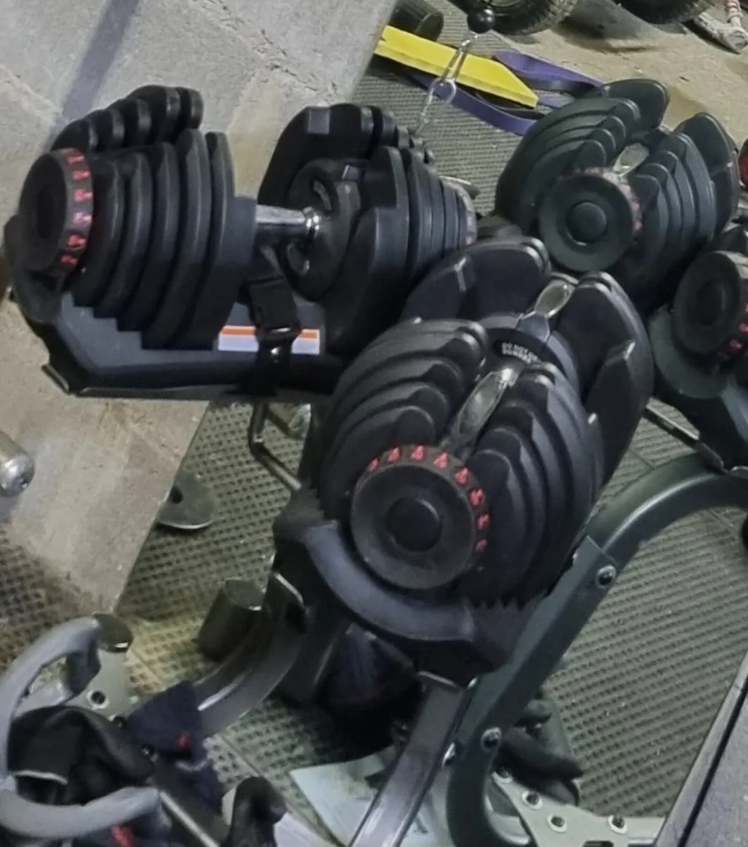 40 kg adjustable weights and stand - Image 1