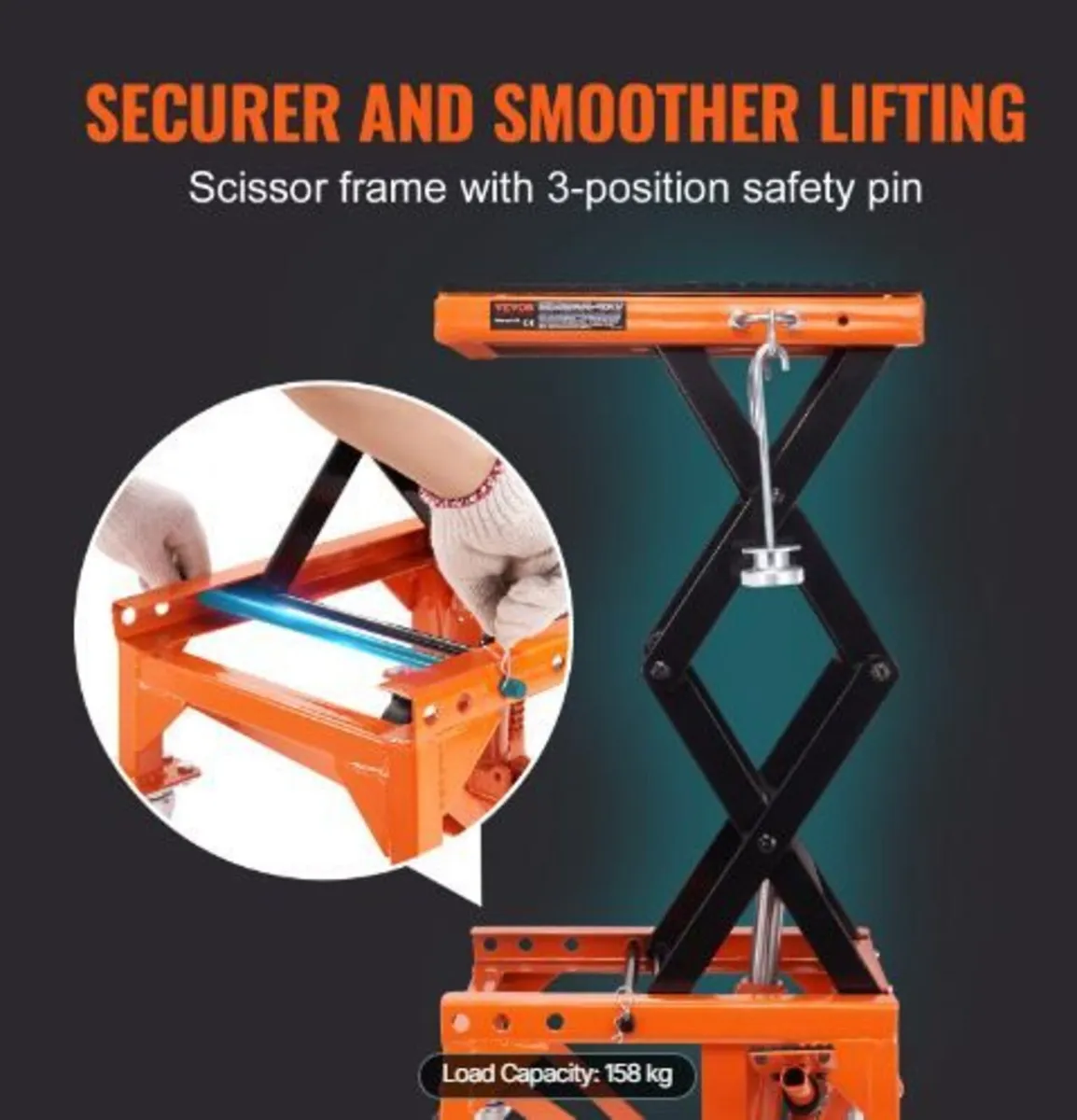 Hydraulic Motorcycle Lift Table 158.8 kg Dirt - Image 2