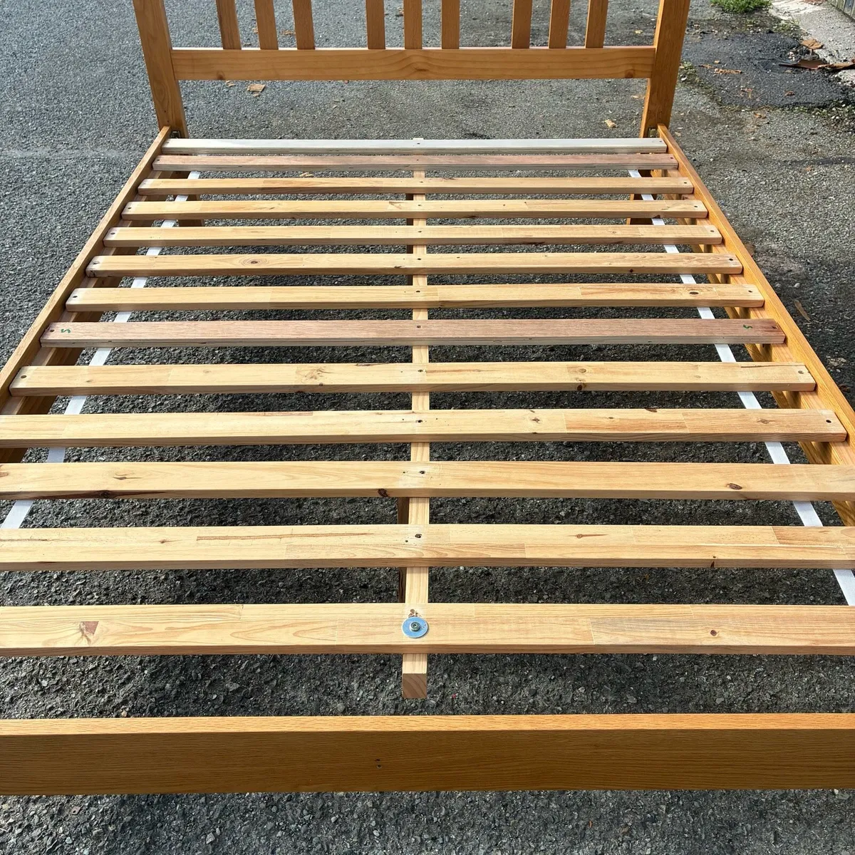 Double solid Pine bed frame - Image 4