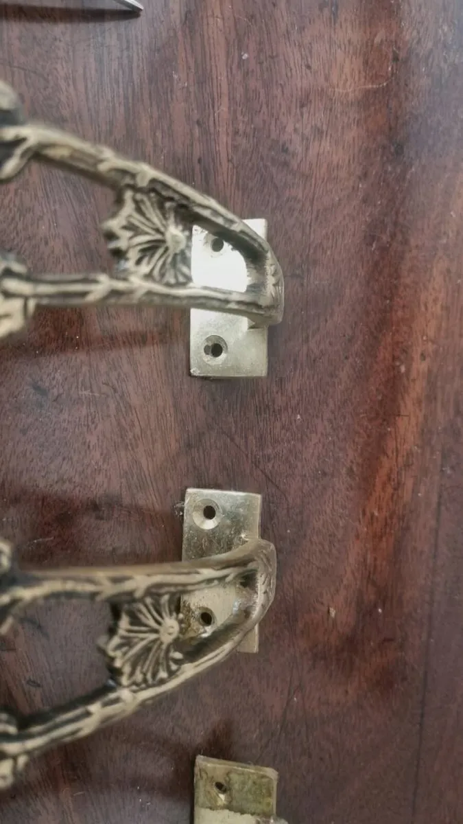 Vintage Ornate Brass Curtain Tiebacks 4 - Image 4