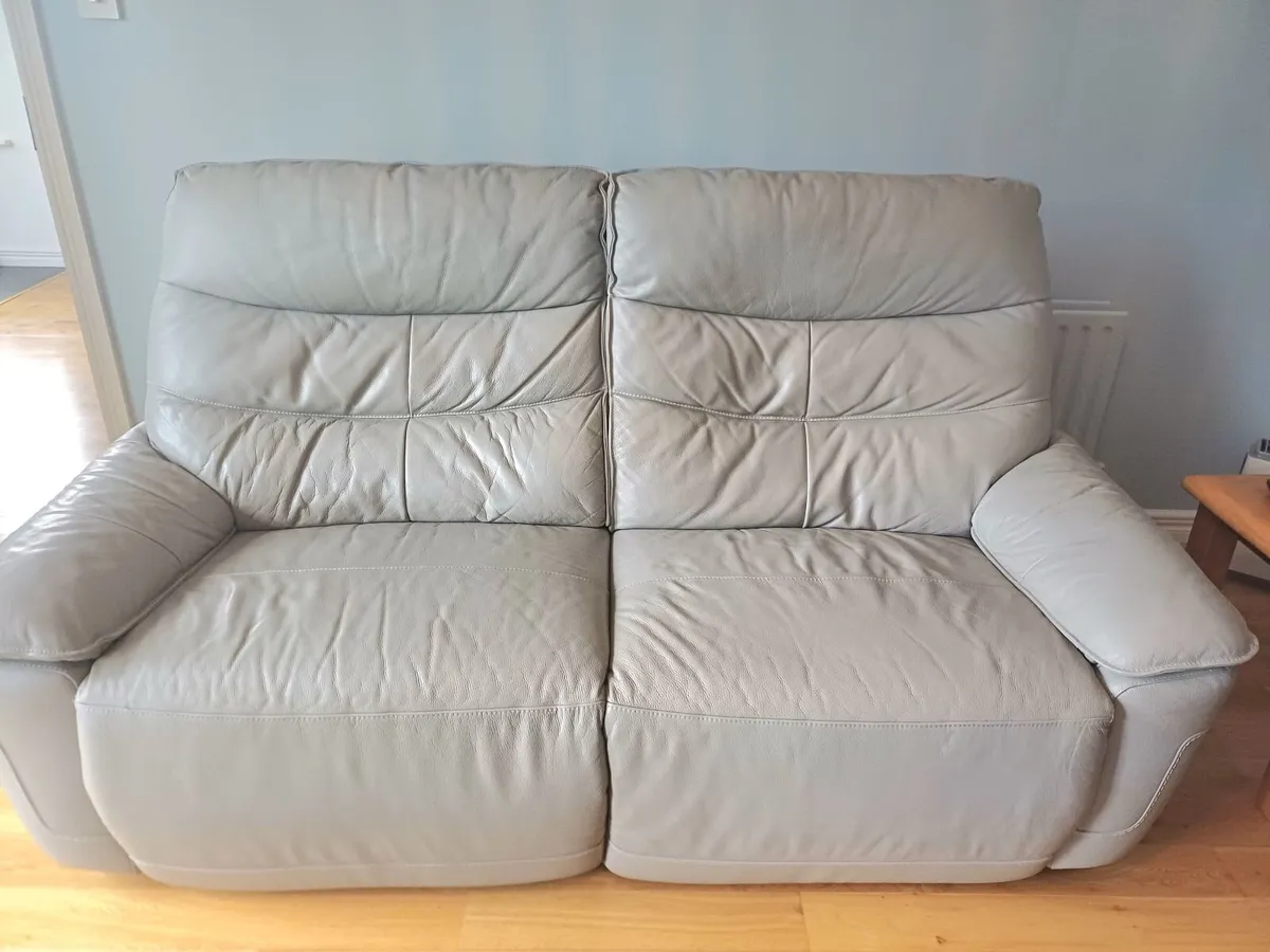 3 Seater Leather Recliner Couch & Armchair - Image 1