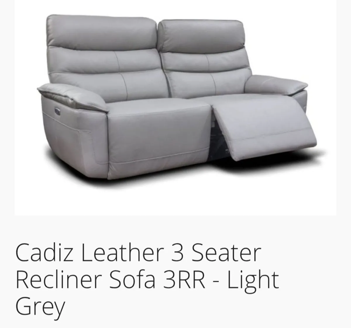 3 Seater Leather Recliner Couch & Armchair - Image 3