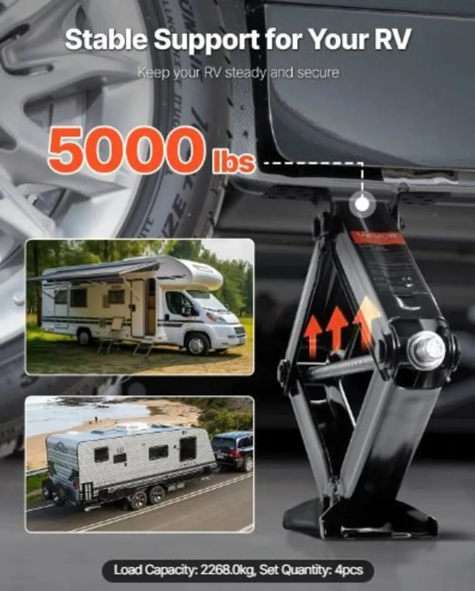 5000 lbs RV Scissor Jacks, 4-23.4 in RV Stabilizer - Image 3