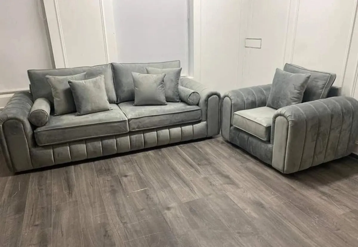 Milano Fullback Cushions Sofa Set + Coffee Table - Image 3