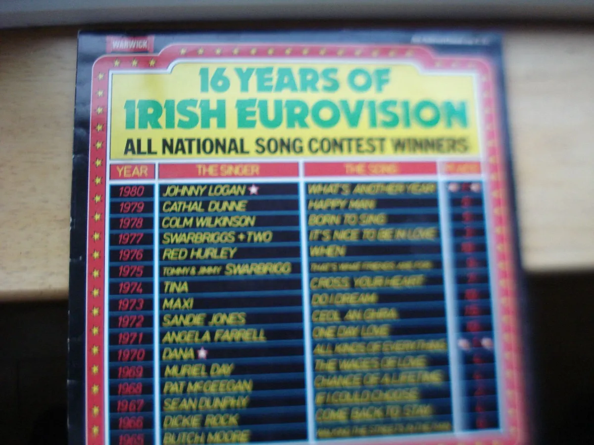16 YEARS OF IRISH EUROVISION. 1965-1980 LP. - Image 1
