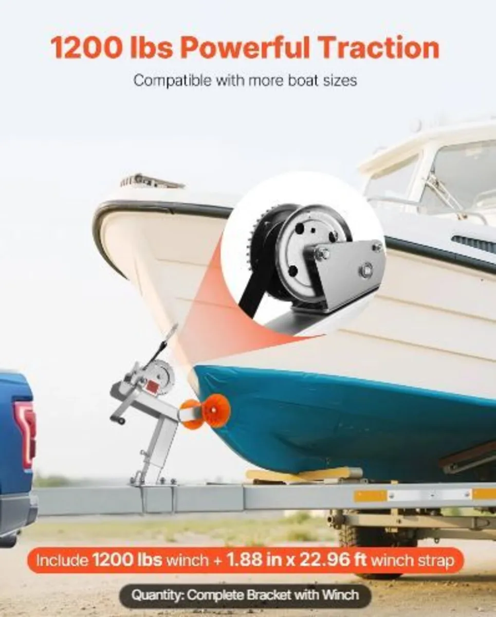 Boat Trailer Winch Stand with Roller - Image 2
