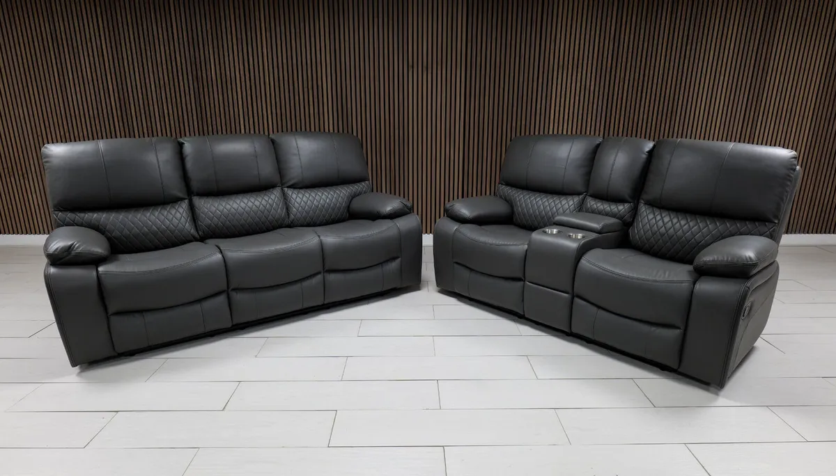 Rita 3+2 Seater Leather Recliner Sofas - Image 1
