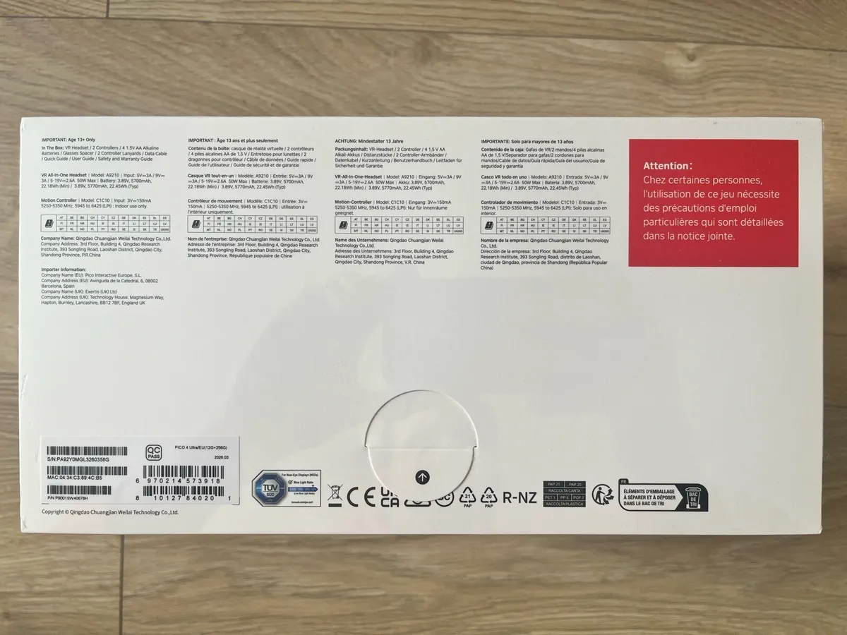 BRAND NEW PICO 4 ULTRA VR MIXED REALITY HEADSET - Image 3