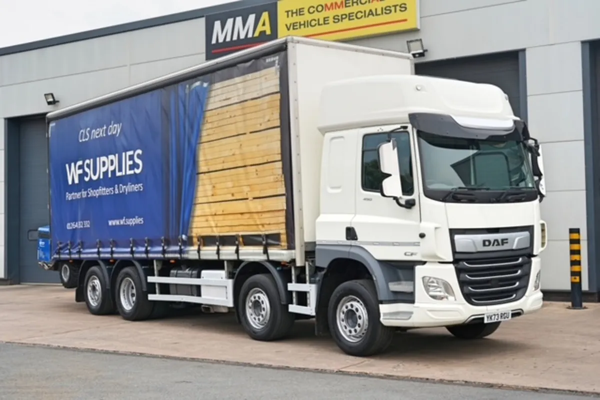 2024 DAF CF450 8X2 CURTAINSIDER AND TERBERG MOUNTY - Image 1