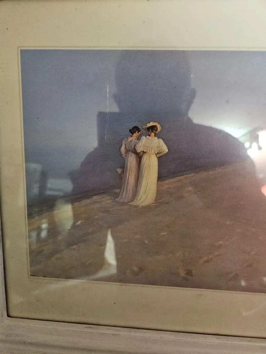 Victorian Looking Picture Print Beach Stroll - Image 2