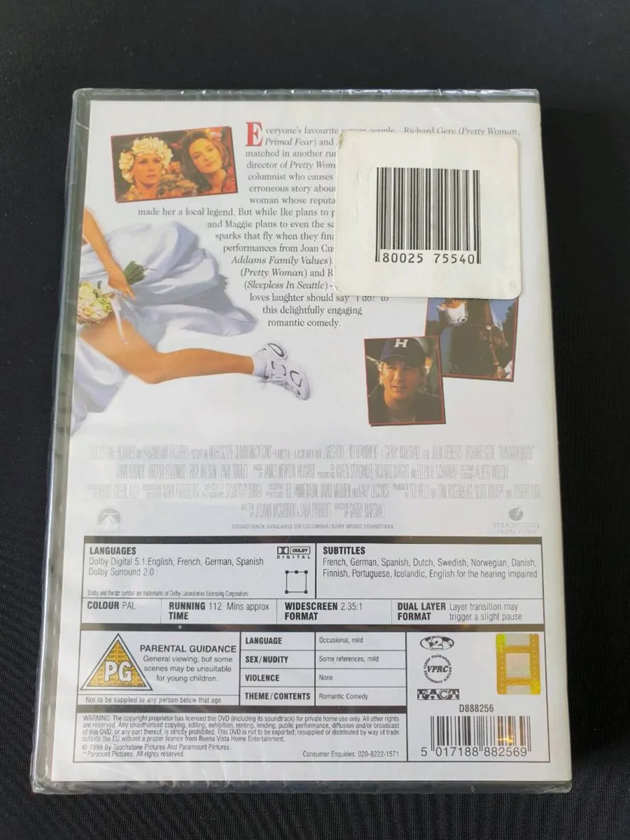 Runaway Bride 1999 DVD Julia Roberts Richard Gere - Image 2