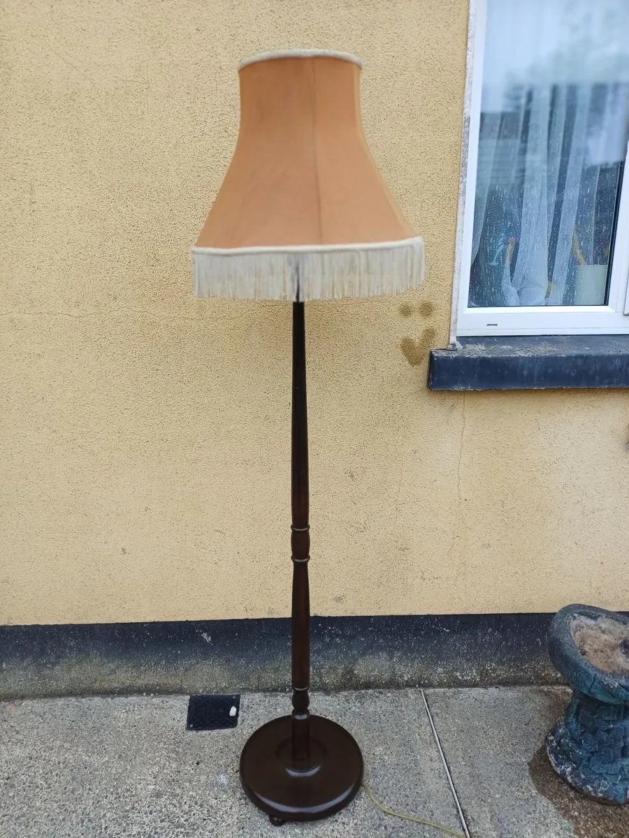 Vintage Mahogany Floor Lamp - Image 1