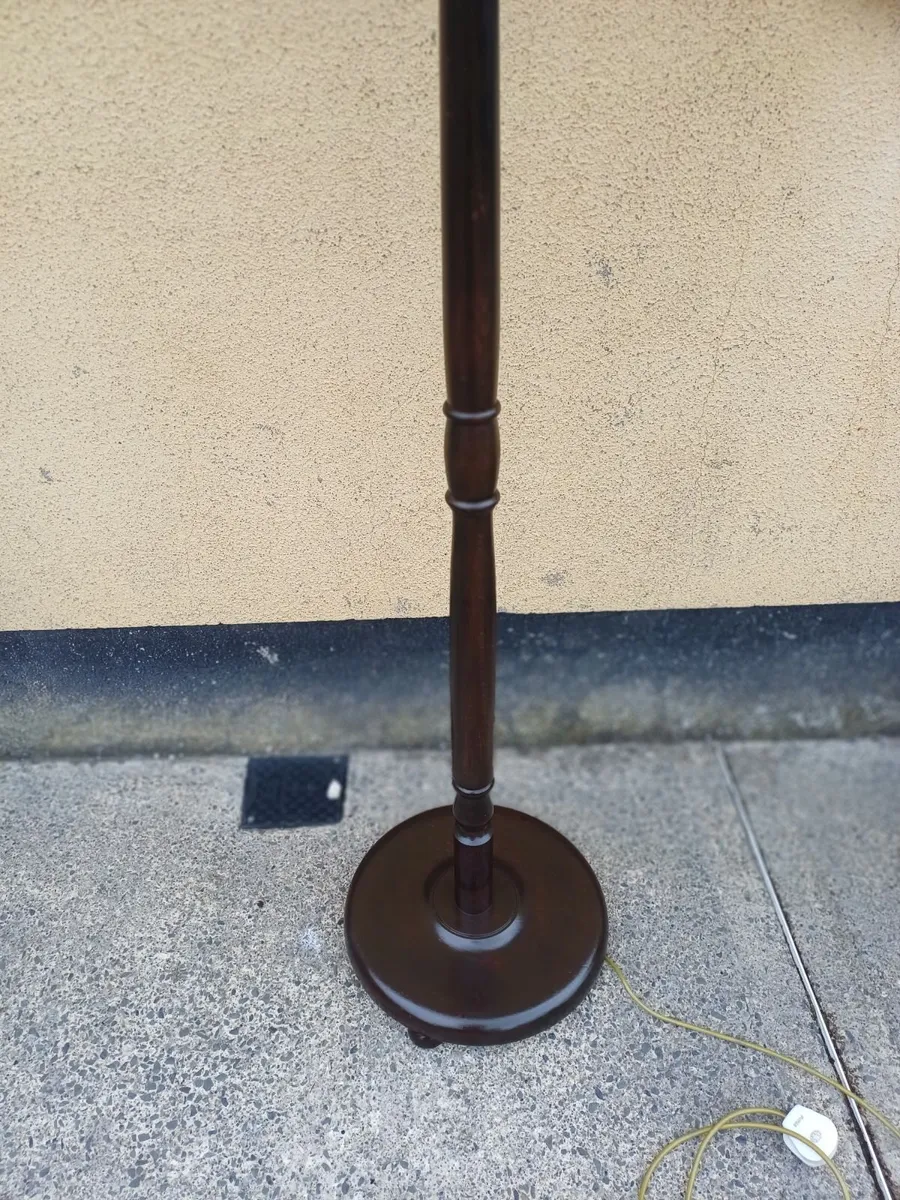 Vintage Mahogany Floor Lamp - Image 4