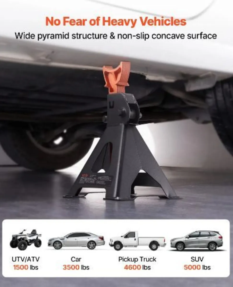Jack Stands, 3 Ton (6,600 lbs) Capacity - Image 4