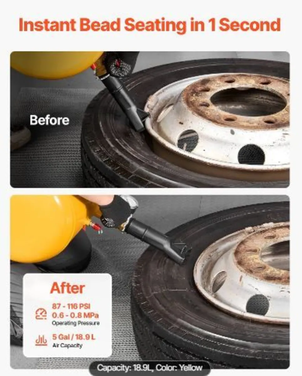 Air Tire Bead Seater, 5 Gal / 18.9 L - Image 2