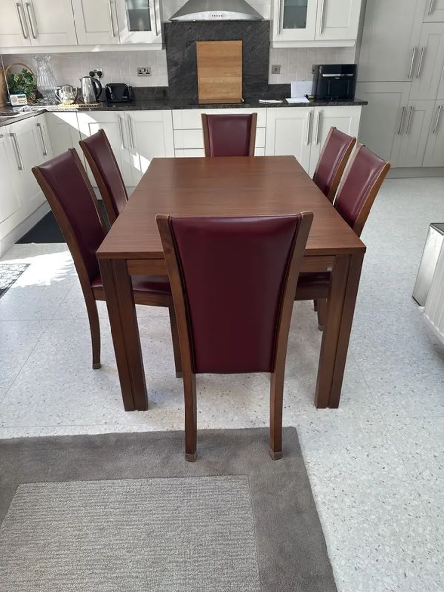 Skovby table and 6 chairs - Image 1