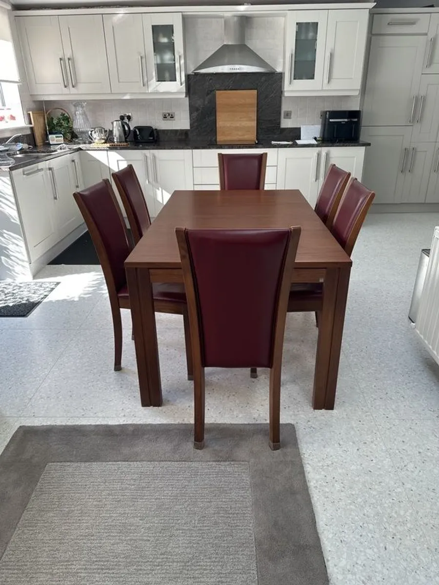 Skovby table and 6 chairs - Image 2