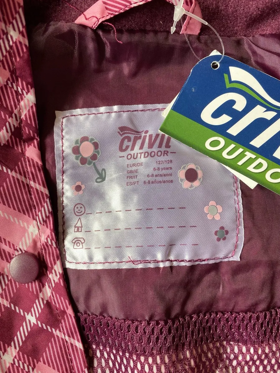 Brand New Girl’s Outdoor Pink Tartan Raincoat - Image 3