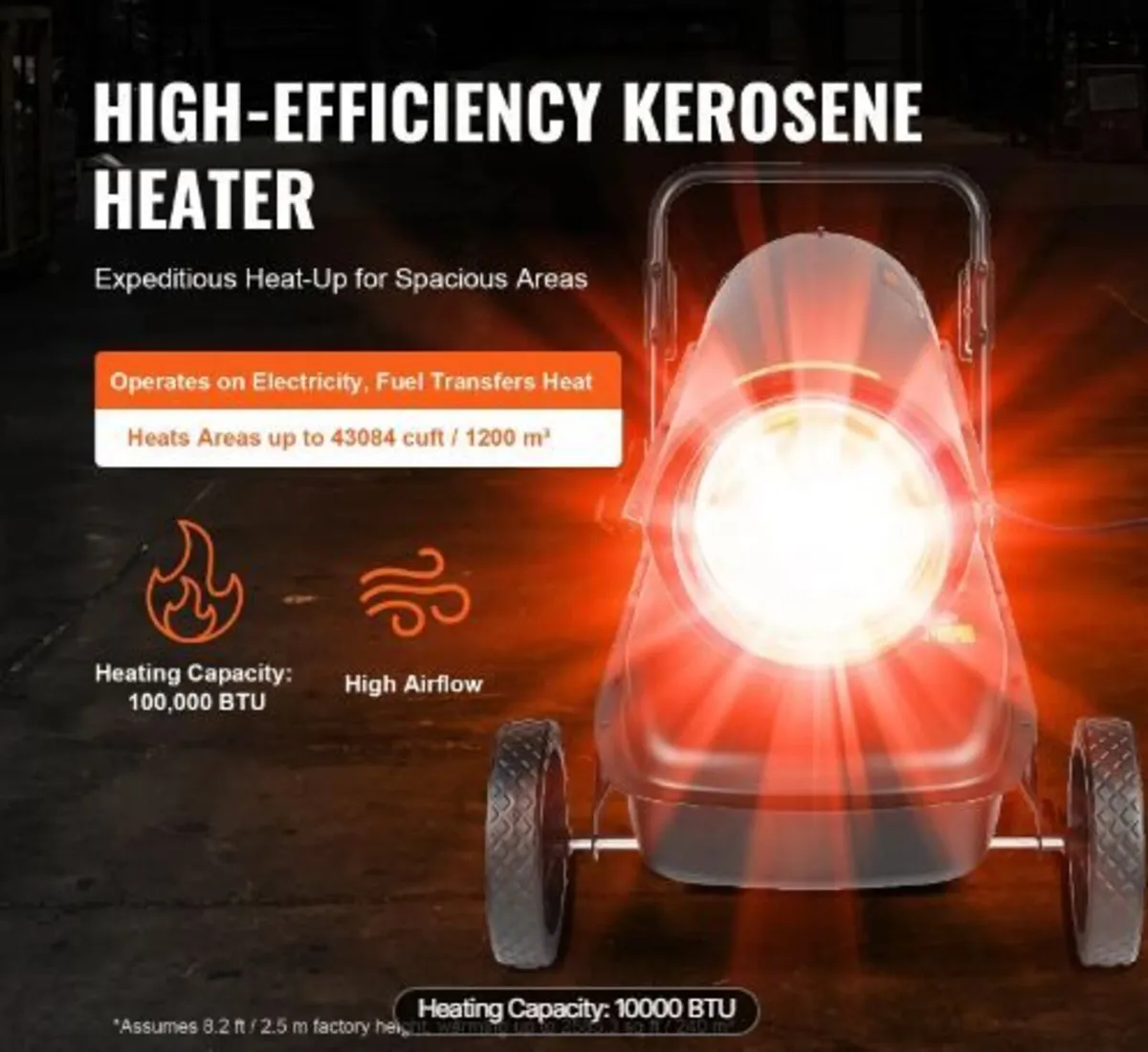 Kerosene/Diesel Forced Air Heater, 100000Btu - Image 4