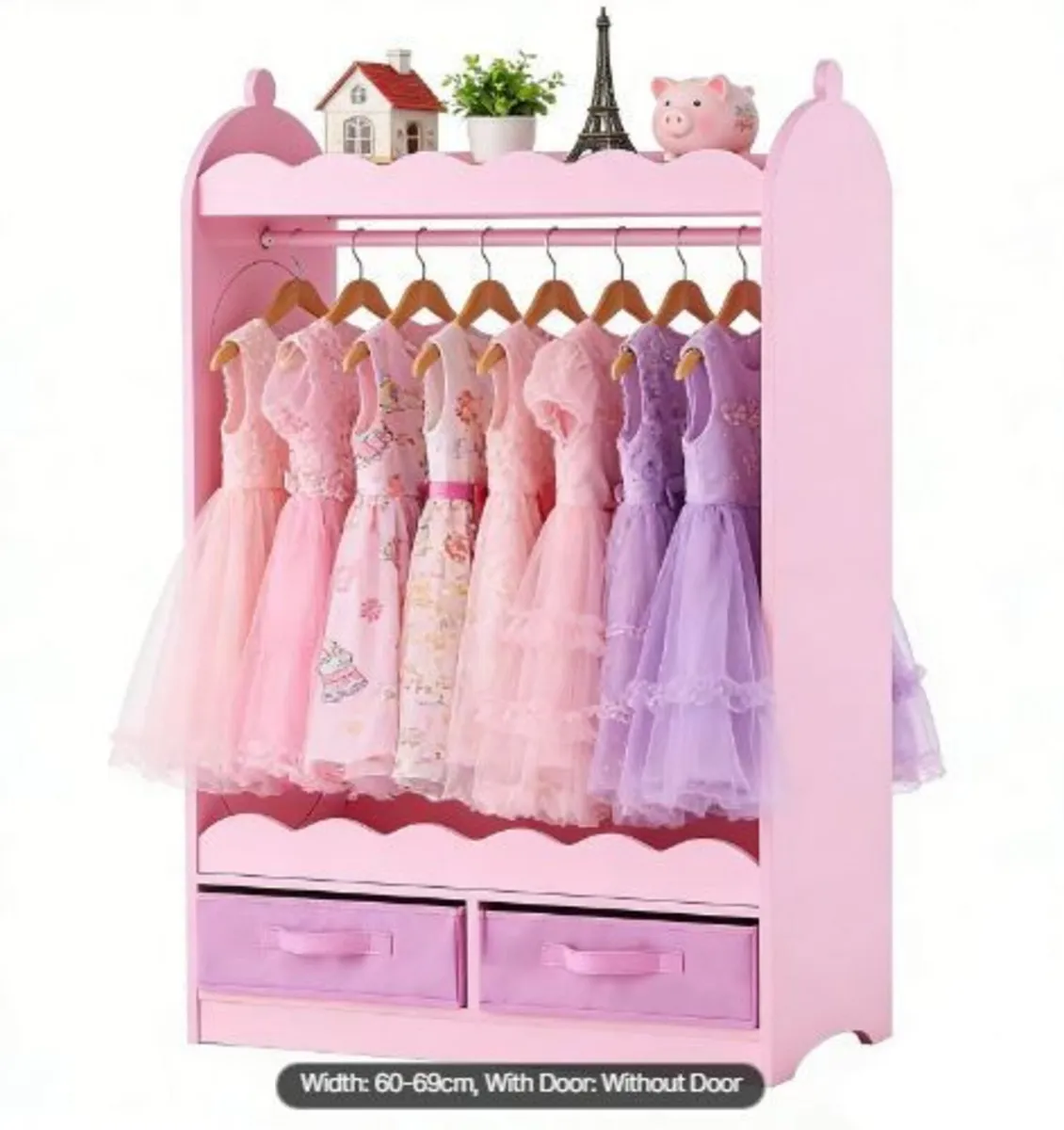 Kids Dress Up Storage, with Mirror - Image 3